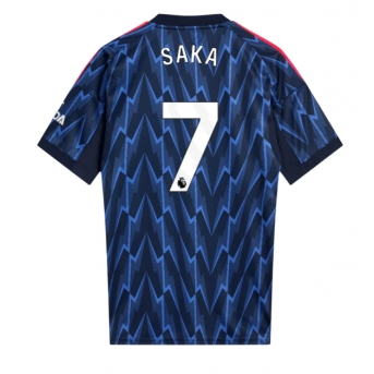 Billige Fotballdrakt Arsenal Bukayo Saka #7 Replika Bortedrakt 2025-26 Kortermet
